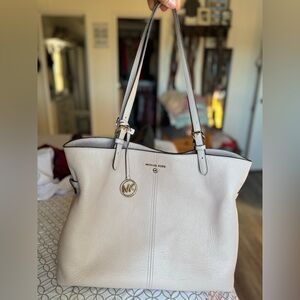 Michael Kors Cream Leather Tote